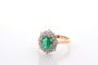 Bague 52 Bague ancienne en platine et or 18k, émeraude et diamants 58 Facettes 27503-27622