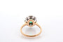 Bague 52 Bague ancienne en platine et or 18k, émeraude et diamants 58 Facettes 27503-27622