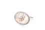 Bague 53 Bague en or blanc 18k, nacre et diamants 58 Facettes 27517