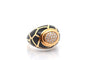 Bague 55 Bague en or 18k et émail avec diamants 58 Facettes 27534