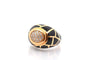 Bague 55 Bague en or 18k et émail avec diamants 58 Facettes 27534
