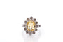 Bague 50.5 Bague en or 18k avec saphir jaune 4,68 ct et diamants 58 Facettes 27550-27181