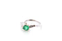 Bague 54 Bague émeraude et diamants en or 18 carats 58 Facettes 27554