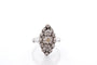 Bague 52 Bague vintage en or 18 carats et platine avec diamants 58 Facettes 27558