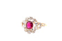 Bague 52.5 Bague ancienne en or 18k et platine, rubis et diamants 58 Facettes 27583