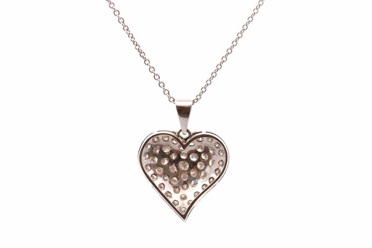 Collier Collier pendentif cœur en or 18k et diamants 58 Facettes 27586