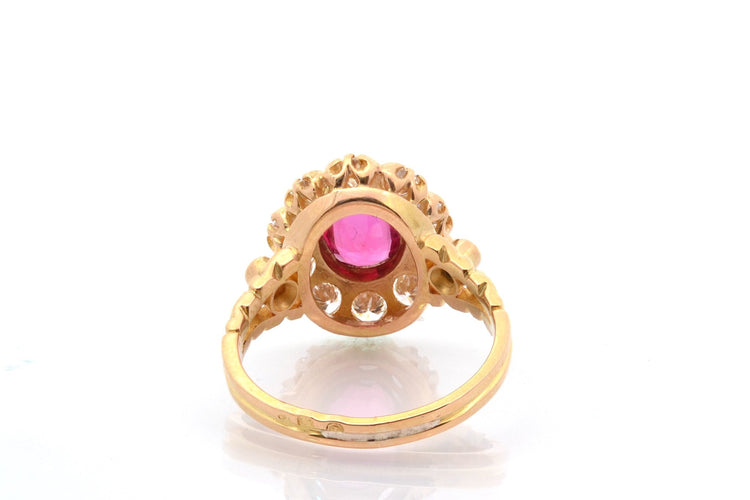 Bague 56 Bague vintage rubis et diamants en or 18 carats 58 Facettes 27590