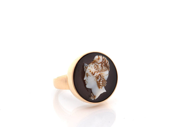 Bague 58.5 Bague vintage camée en or 18K 58 Facettes 27623