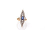 Bague 49 Bague marquise ancienne en or 18k, saphir et diamants 58 Facettes 27625
