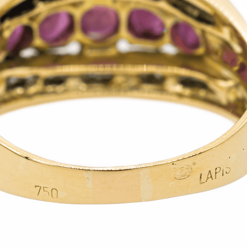 Bague 57 Bague  Or jaune Rubis, Diamant 58 Facettes 2763556CN