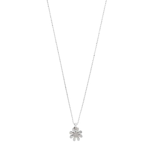 Collier Collier chaîne avec pendentif marguerite en or blanc 18 carats 58 Facettes 27669