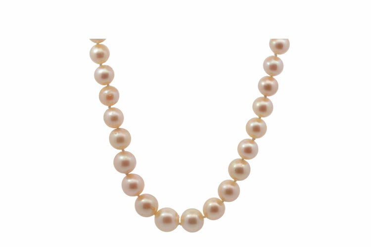 Collier Collier de perles de culture 61 cm avec fermoir en or 18k et diamants 58 Facettes 27702