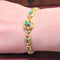 Bracelet Bracelet en or jaune 18 carats et turquoises 58 Facettes 27765