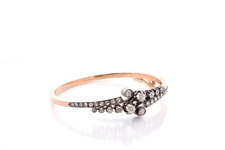 Bracelet Bracelet ancien XIXe siècle en or 18k et argent, diamants 58 Facettes 27786