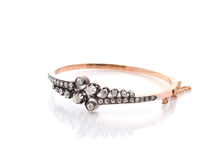 Bracelet Bracelet ancien XIXe siècle en or 18k et argent, diamants 58 Facettes 27786