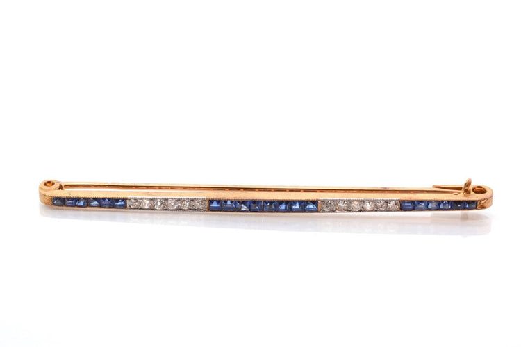 Broche Broche 1920 en or 18k avec saphirs et diamants 58 Facettes 27814