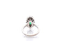 Bague 51 Bague vintage en or 18k et platine avec émeraude et diamants 58 Facettes 27832dv