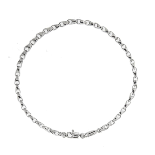 Bracelet Bracelet unisexe en or blanc 18 ct, 21,3 cm 58 Facettes 27884