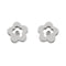 Boucles d'oreilles Boucles d’oreilles fleur - Puces en or blanc 18 carats et diamants 58 Facettes 27897