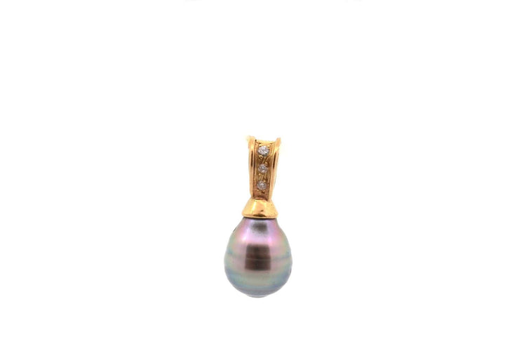 Pendentif Pendentif perle de culture de Tahiti et diamants 58 Facettes 27901