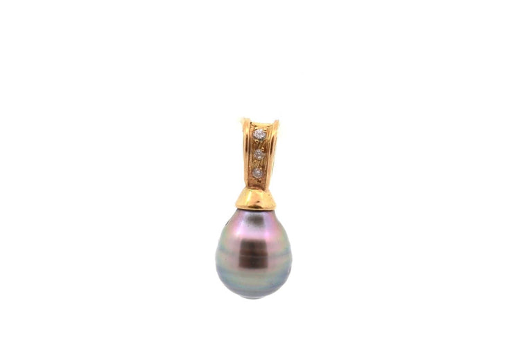 Pendentif Pendentif perle de culture de Tahiti et diamants 58 Facettes 27901