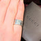Bague 52 Gucci Icon - Bague en or blanc 18 carats 58 Facettes 27944