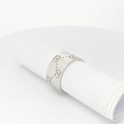 Bague 52 Gucci Icon - Bague en or blanc 18 carats 58 Facettes 27944