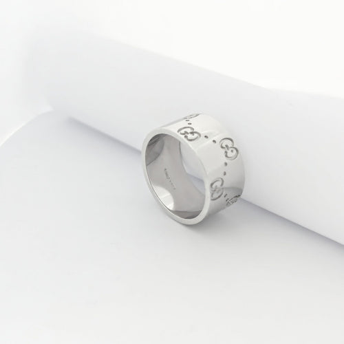 Bague 52 Gucci Icon - Bague en or blanc 18 carats 58 Facettes 27944