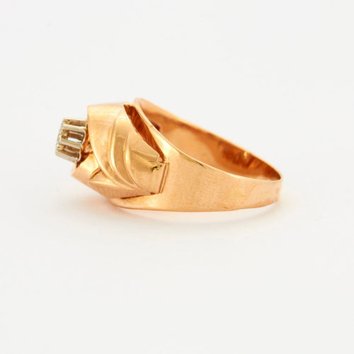 Bague 56 Bague or jaune et diamant 58 Facettes DV0378-3