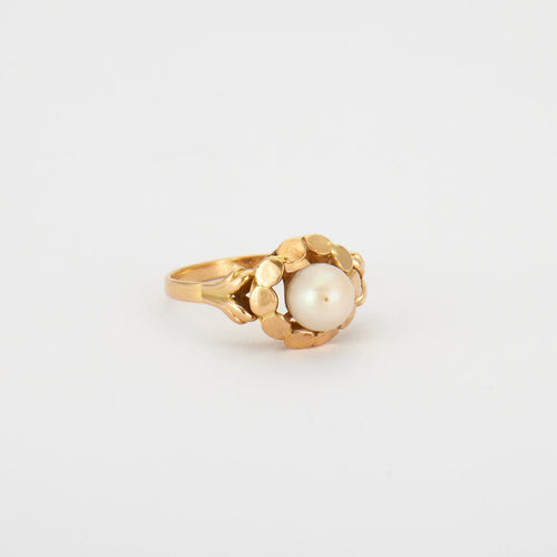 Bague 52 Bague Or jaune Perle 58 Facettes DV0133-2