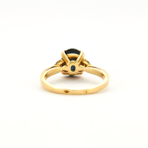 Bague 51 Bague Or Jaune Saphir et Diamants 58 Facettes DV0387-1