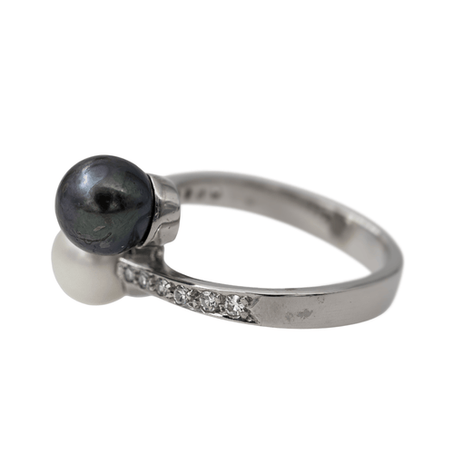 Bague 55 Bague Or blanc Perle de tahiti, Perle, Diamant 58 Facettes 2819765CN