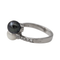 Bague 55 Bague en or blanc 18 carats avec perles de Tahiti et diamants 58 Facettes 2819765CN