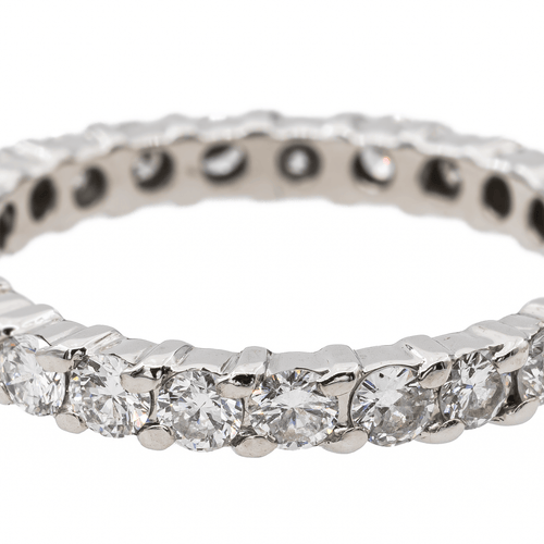 Bague 54.5 Bague Alliance Or blanc Diamant 58 Facettes 2820736CN