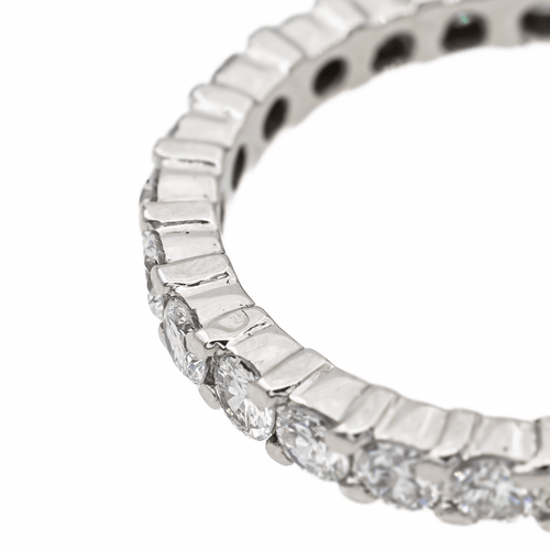 Bague 54.5 Bague Alliance Or blanc Diamant 58 Facettes 2820736CN