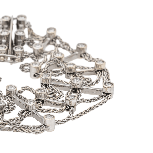Bracelet Bracelet  Manchette Or blanc Diamant 58 Facettes 2826009CN