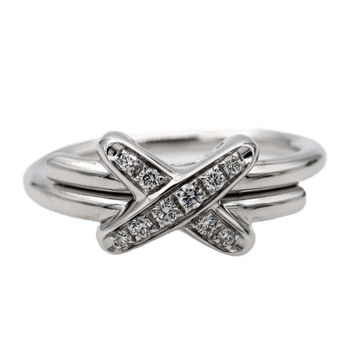 Bague 51 Chaumet Jeux de Liens - Bague en or blanc et diamants 58 Facettes 2830536CN