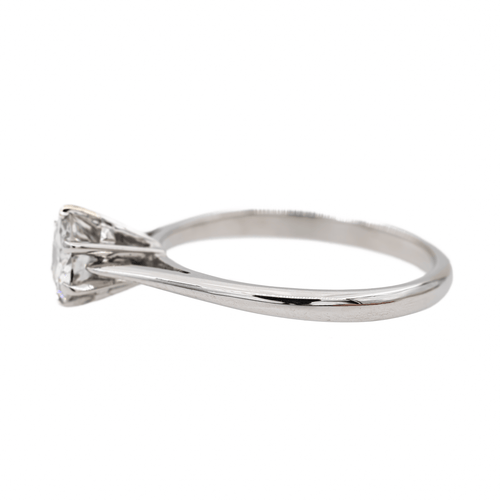 Bague 53 Bague solitaire en or blanc 18 carats et diamant brillant 0,75 ct 58 Facettes 2830662CN