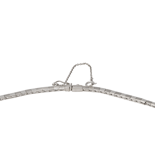 Collier Collier Or blanc Emeraude, Saphir, Rubis 58 Facettes 2834270CN