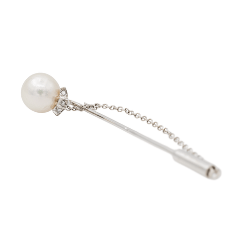 Broche Broche Epingle Or blanc Perle, Diamant 58 Facettes 2837529CN