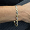 Bracelet Bracelet à segments en or jaune et or blanc 18 ct 58 Facettes 28417
