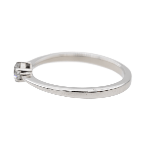 Bague 51 Bague solitaire en or blanc 18 carats avec diamant 58 Facettes 2845473CN