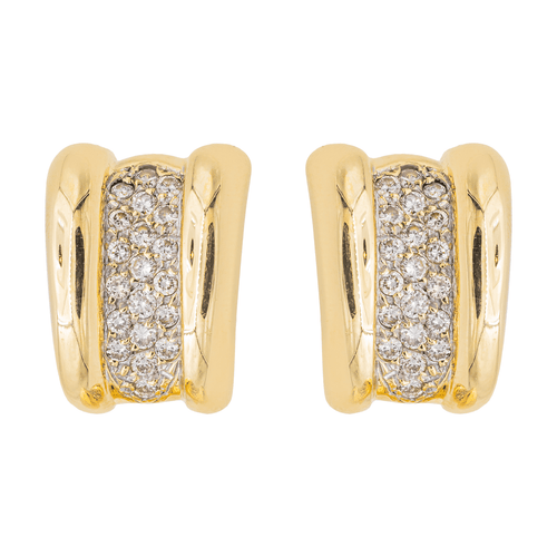 Boucles d'oreilles Boucles d'oreilles Puces Or jaune, Or blanc Diamant 58 Facettes 2845479CN