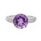 Bague 53 Bague Or blanc Améthyste, Diamant 58 Facettes 2845489CN