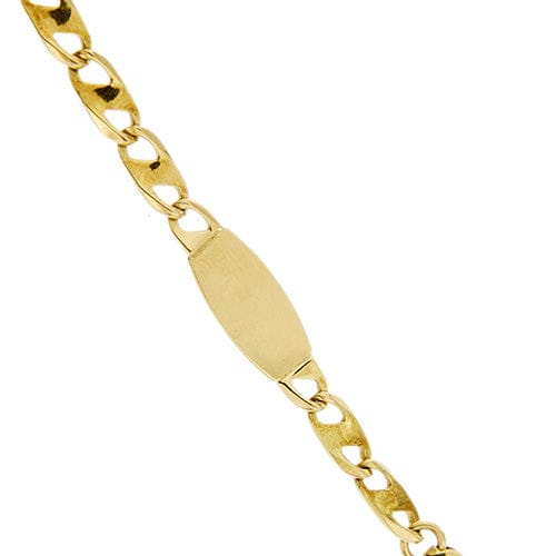 Bracelet Bracelet homme à maille traversino en or 18 carats, placquette 3 ors 58 Facettes 28509