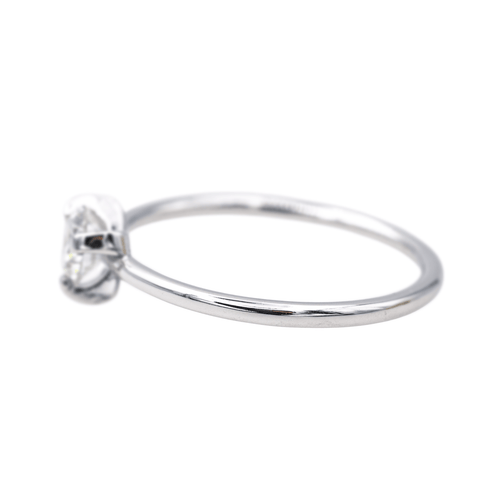 Bague 52 Bague solitaire en or blanc 18 carats et diamant taille brillant 58 Facettes 2854068CN