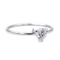 Bague 52 Bague solitaire en or blanc 18 carats et diamant taille brillant 58 Facettes 2854068CN