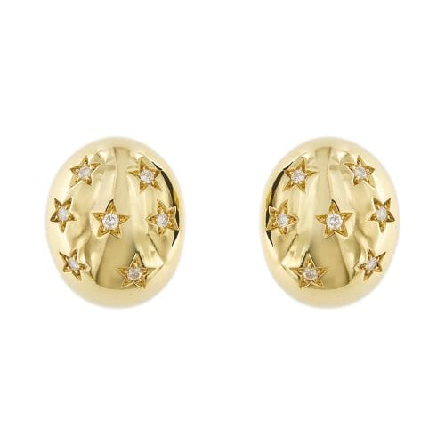 Boucles d'oreilles Boucles d’oreilles étoile en or jaune 18 ct et diamants 58 Facettes 28569