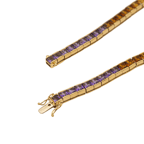 Collier Collier Or jaune Tourmaline, Péridot, Citrine 58 Facettes 2871068CN