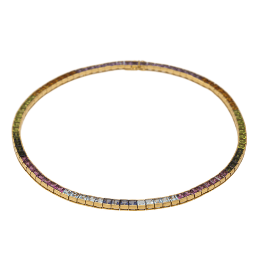 Collier Collier Or jaune Tourmaline, Péridot, Citrine 58 Facettes 2871068CN
